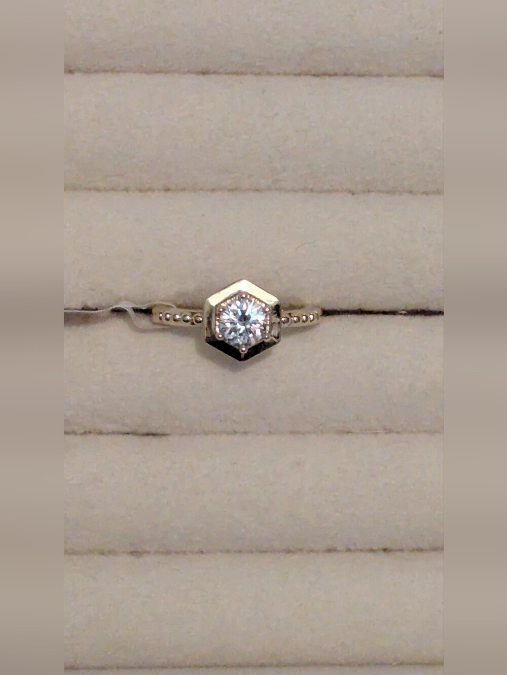 18kt Gold Plated AAA CZ Solitaire Ring • Size 7 W629261-B